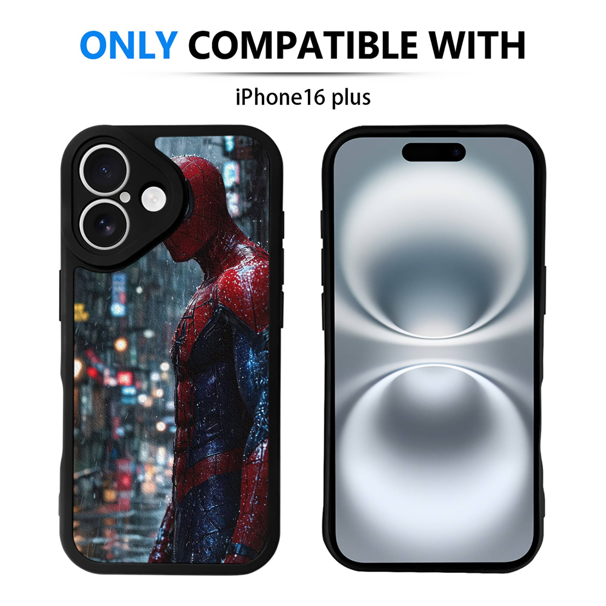 Spider Man スパイダーマン 【iPhone 16シリーズ対応】シリコンスマホケース（レザー調） 材質：シリコン